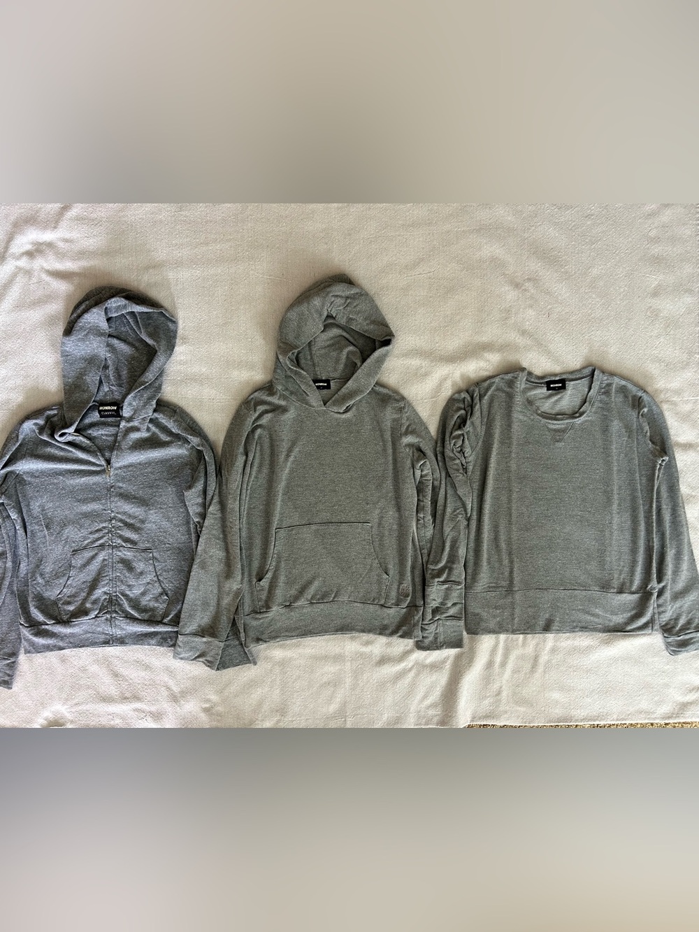 3 ⚡️Monrow Grey Sweatshirts